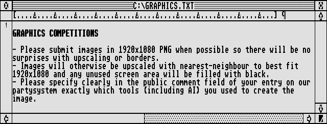 Graphics compo rules