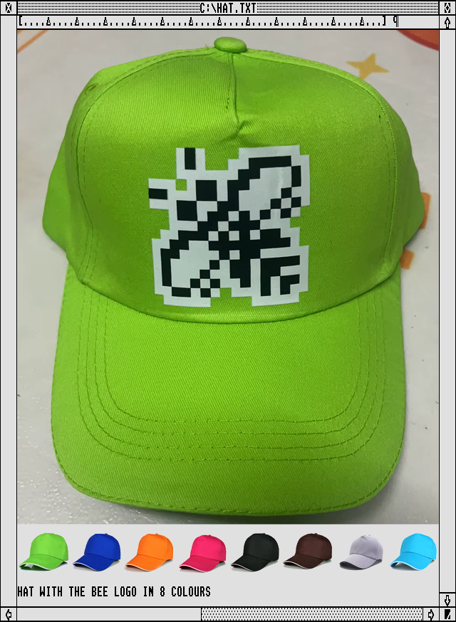 Hat with the Busy Bee logo